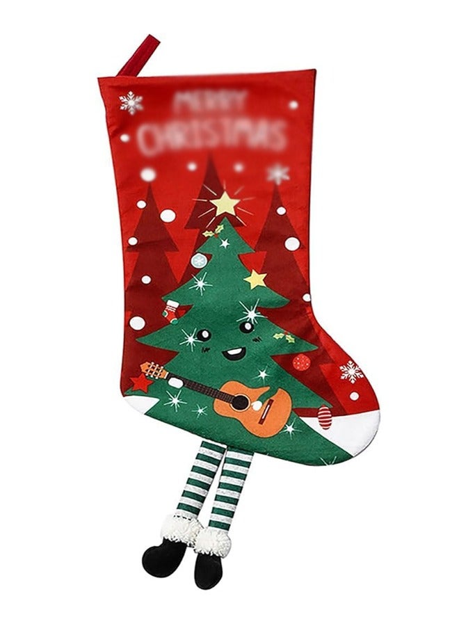 Brain Giggles Brain Giggles Green Tree Hanging Sock Decoration Non-woven Fabric Hanging Ornaments Large Gift Bag Party Home Decoration - Image 1