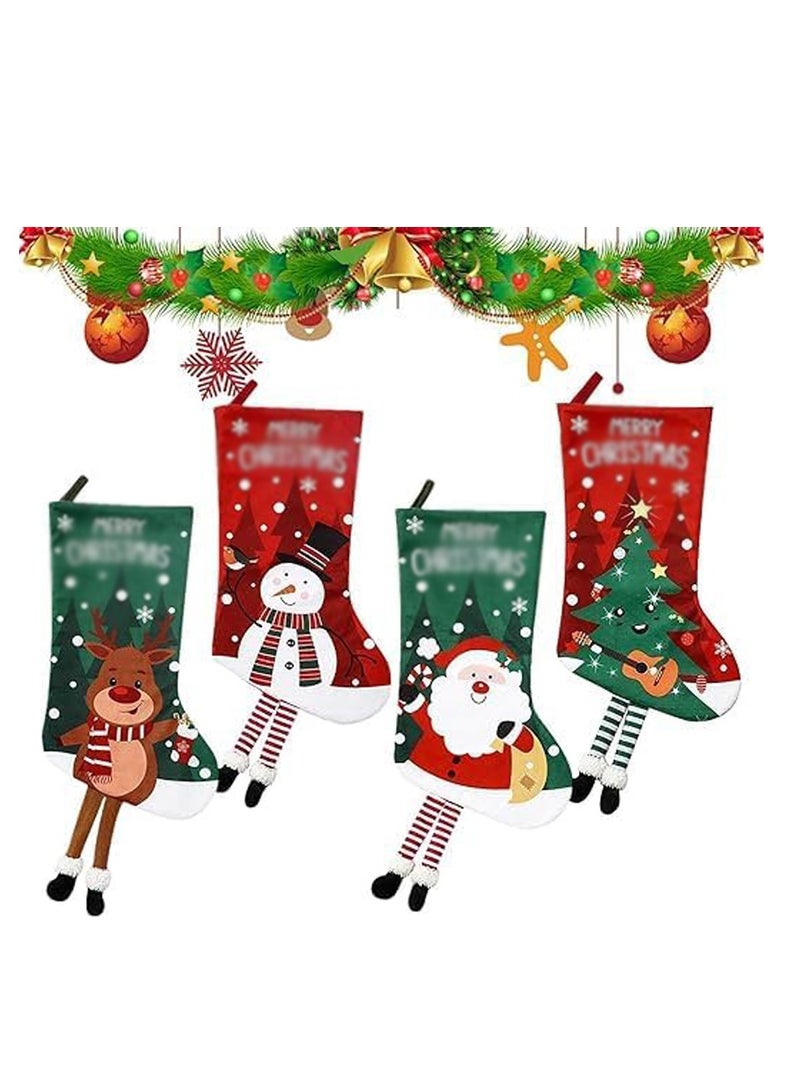 Brain Giggles Brain Giggles Green Tree Hanging Sock Decoration Non-woven Fabric Hanging Ornaments Large Gift Bag Party Home Decoration - Image 2