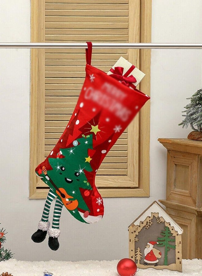 Brain Giggles Brain Giggles Green Tree Hanging Sock Decoration Non-woven Fabric Hanging Ornaments Large Gift Bag Party Home Decoration - Image 3