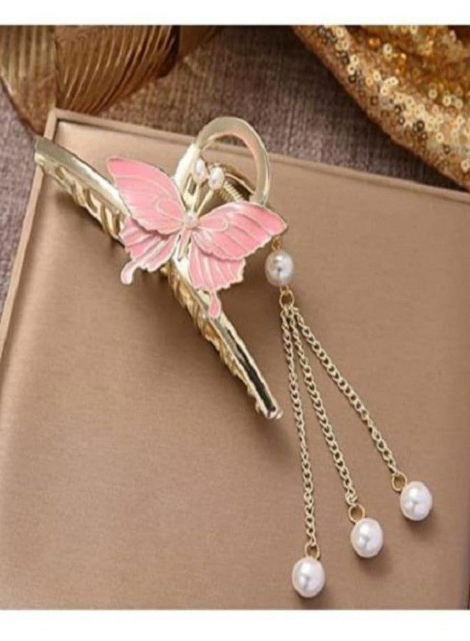 Zerolex Hair Claw Clips for Women Non-Slip Strong Metal Butterfly Sparkly Hold Hair Jaw Clips Cute Hair Claws Big Butterfly Cute Hair Clips Headwear Gifts(MaultiColour)(Pack of-1) - Image 2