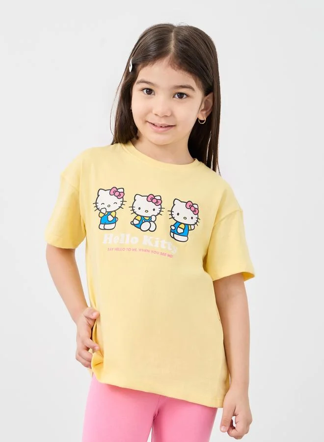 ستايلي Styli Graphic Print Short Sleeve T-Shirt