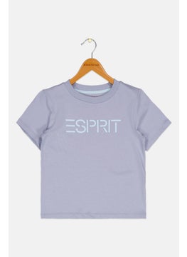 Toddlers Boy Short Sleeves Brand Logo T-Shirt, Lilac