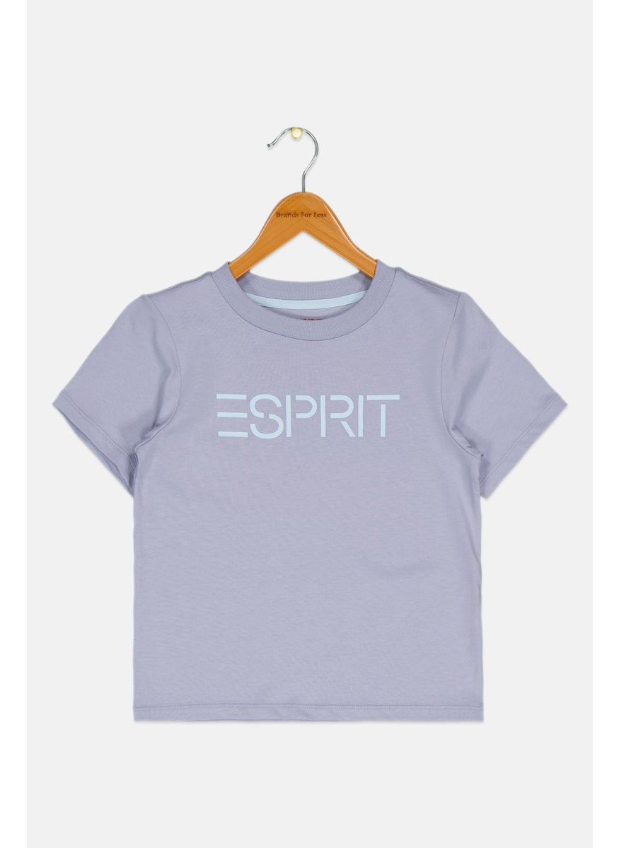 ESPRIT - Toddlers Boy Short Sleeves Brand Logo T-Shirt, Lilac - Image 1