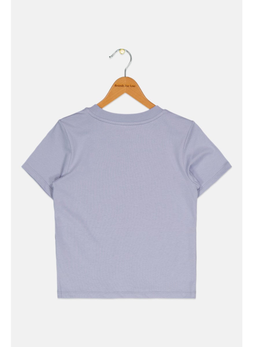 ESPRIT - Toddlers Boy Short Sleeves Brand Logo T-Shirt, Lilac - Image 1