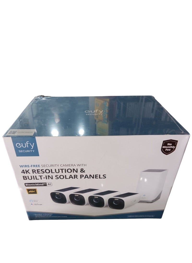 eufy eufyCam S330 (eufyCam 3 pro ) 4-Cam Kit, Security Camera Outdoor Wireless, 4K with Integrated Solar Panel, Face Recognition AI, Expandable Local Storage, Spotlight, No Monthly Fee  - Image 2