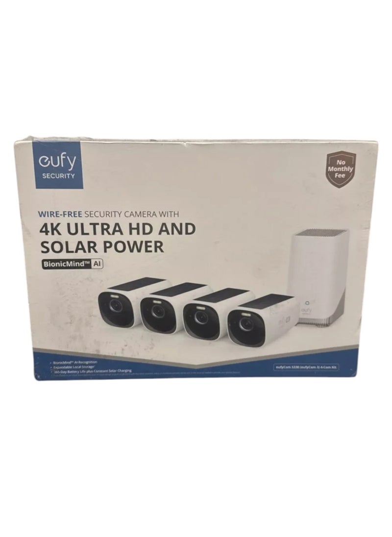 eufy eufyCam S330 (eufyCam 3 pro ) 4-Cam Kit, Security Camera Outdoor Wireless, 4K with Integrated Solar Panel, Face Recognition AI, Expandable Local Storage, Spotlight, No Monthly Fee  - Image 3