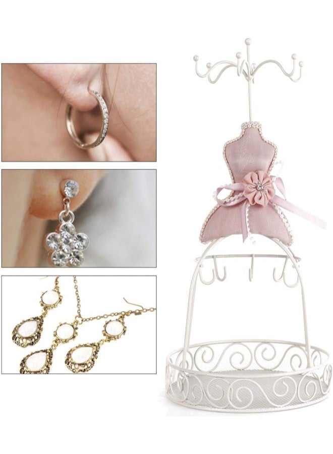 klarako Jewelry Display Stand Princess Dress Necklace Jewelry Stand Holder Lady Model Dress High-Heeled Shoes Earring Necklace Ring Jewelry Holder Stand Display  - Image 3
