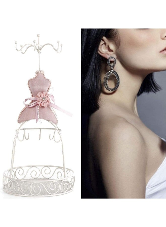 klarako Jewelry Display Stand Princess Dress Necklace Jewelry Stand Holder Lady Model Dress High-Heeled Shoes Earring Necklace Ring Jewelry Holder Stand Display  - Image 4