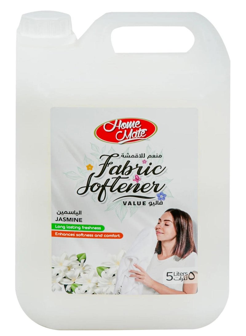 Home Mate Jasmine Fabric Softener White 5 Litres - Image 1