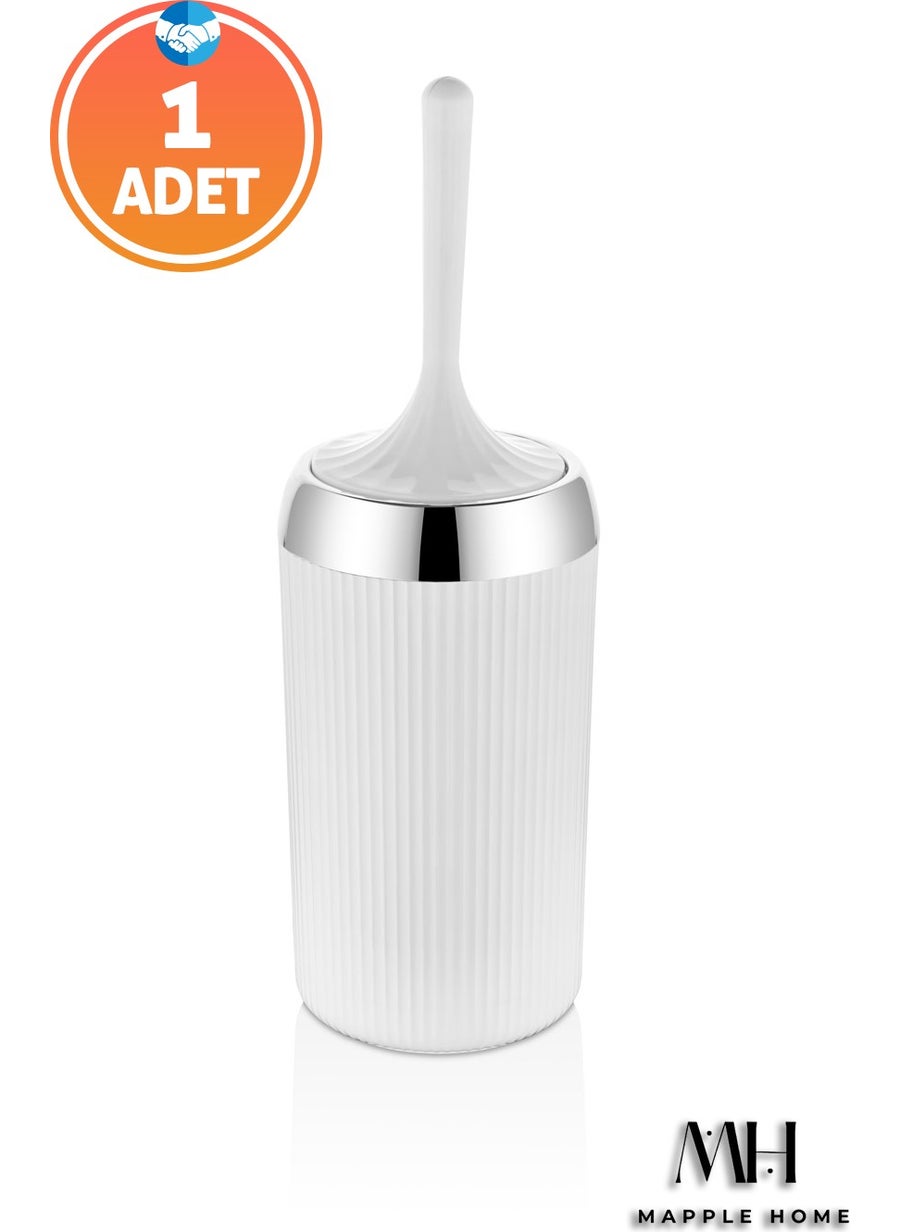 White Soft Silicone Toilet Brush Chrome Plated Smart Cover Soft Toilet Brush - pzsku/ZFCF14A2D9D0E7FC702FDZ/45/_/1725792987/7fe75f86-4317-49a4-939e-c3e10e9209c7