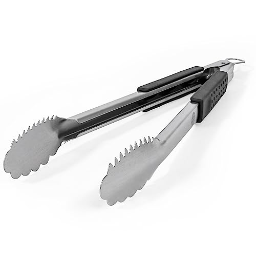 Grille Perfect Grill Tongs 16-Inch Extra Long Heavy Duty for Grilling and Barbecue Heat Resistant Hand Grips Stainless Steel for BBQ Outdoor Kitchen and Cooking Hot Grilled Food - Image 1