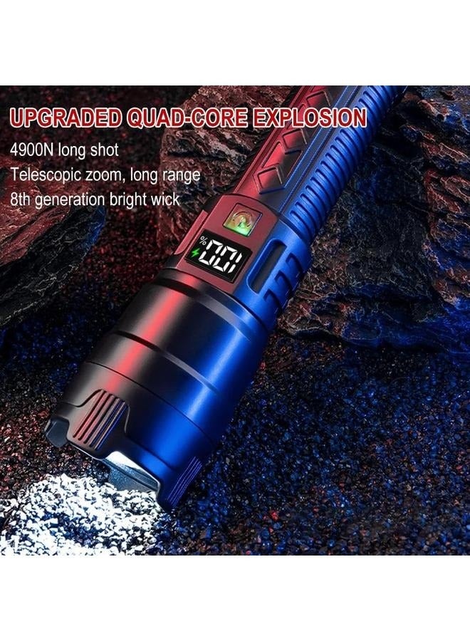 مصباح يدوي قابل لإعادة الشحن، مصباح يدوي صغير ساطع عالي اللومن، مصباح يدوي LED صغير بحجم الجيب للمشي لمسافات طويلة والتخييم (أسود) - Image 5