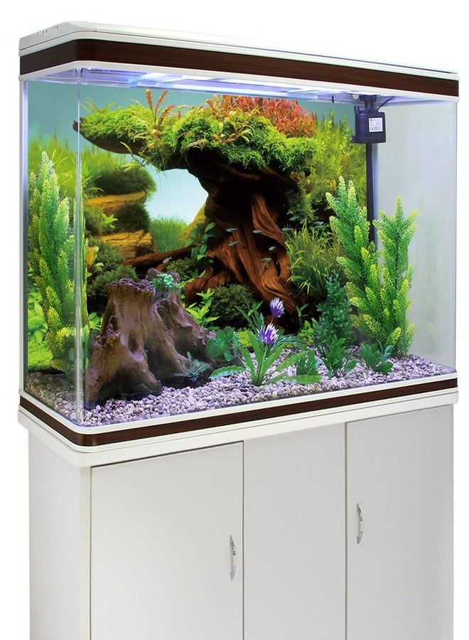 AWERT 48x24 inches Wood Fish Tank Background Seaweed Aquarium Background River Bed & Lake Aquarium Background Vinyl Background - Image 3
