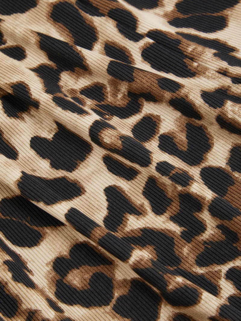CIDER Leopard Palazzo Pants for Women Wide Leg Flowy Pants with Pockets Elastic Mid Waist Summer Beach Vacation Outfits - Image 2