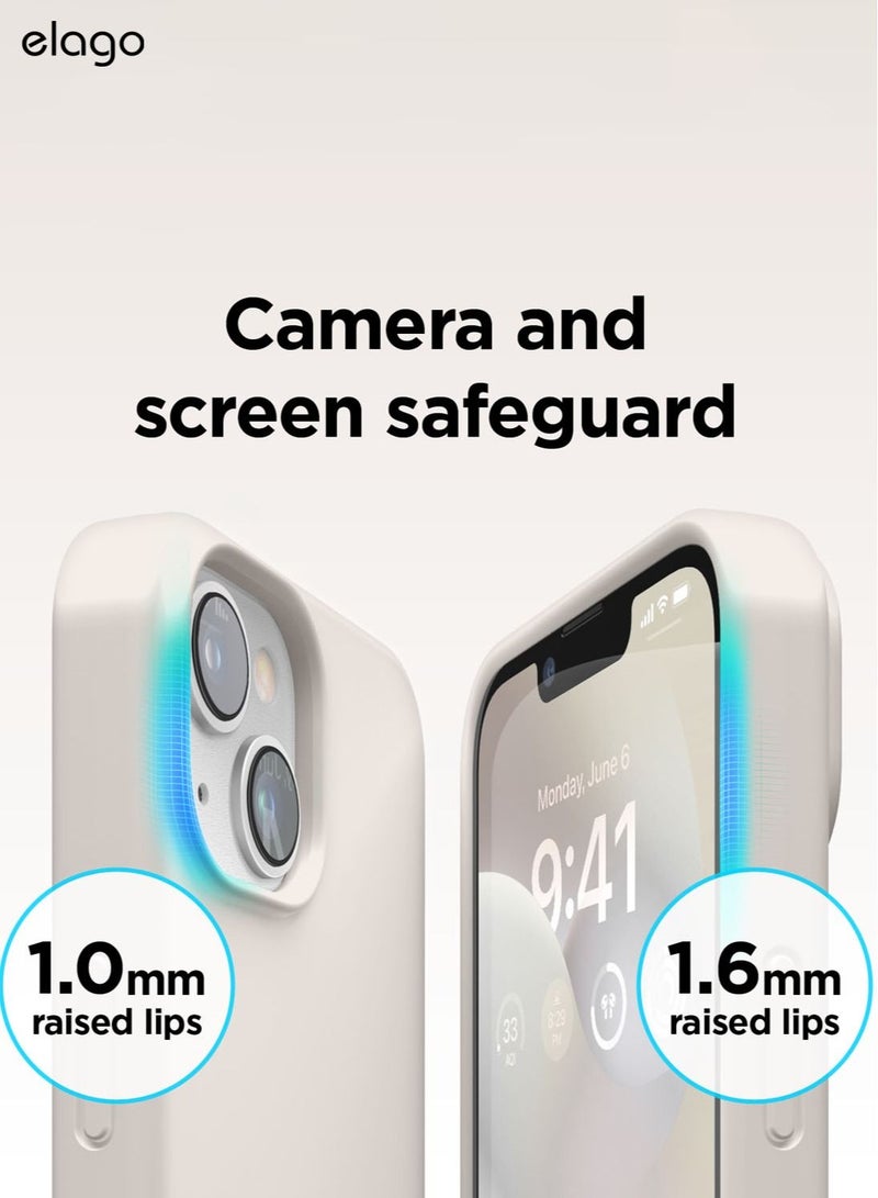 Elago Silicone Shockproof iPhone 14 Case Cover with MagSafe - Stone - Image 4