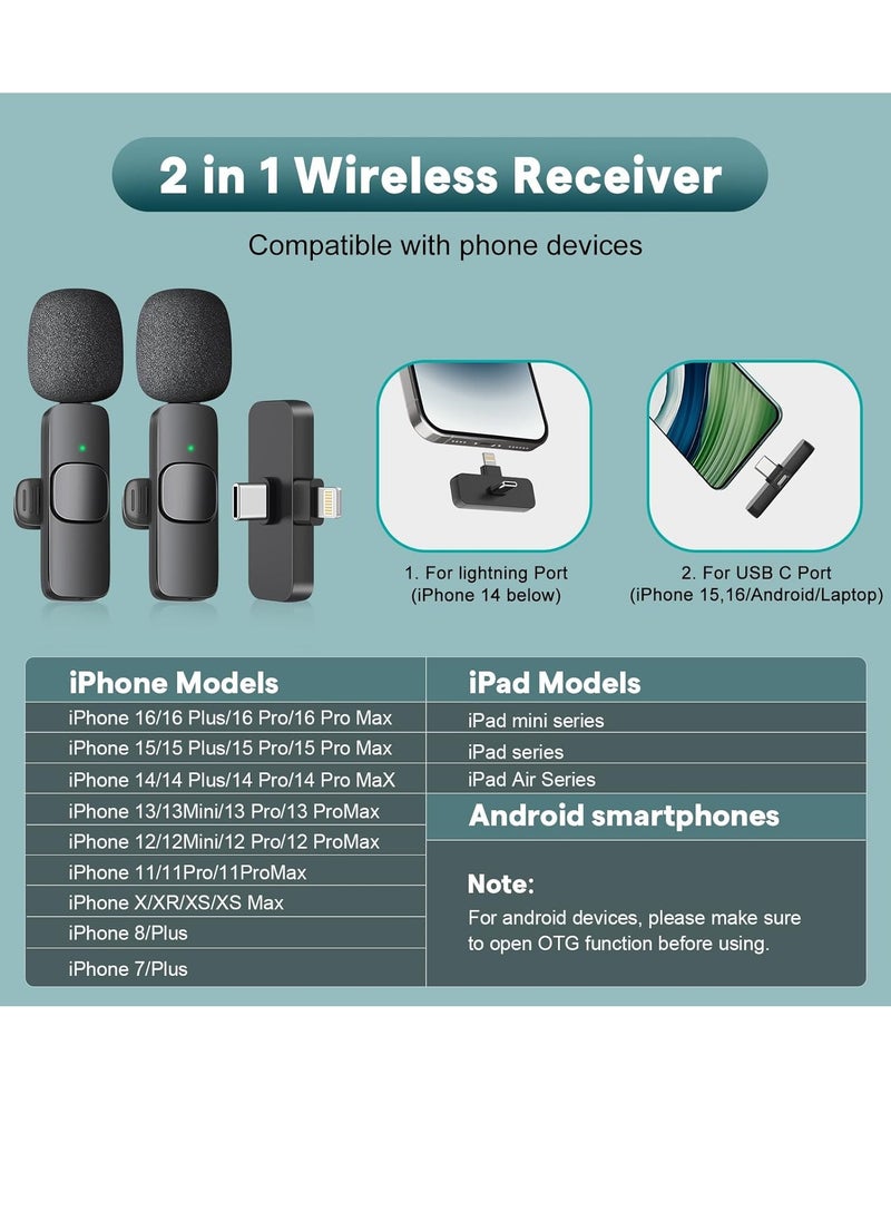 ELTRAZONE Professional Wireless Lavalier Lapel Microphone for iPhone and iPad – Cordless Bluetooth Omnidirectional Condenser Mic for Interview, Video, Podcast, YouTube, Vlogging – Crystal-Clear Sound & Noise Cancellation, Black  - Image 2