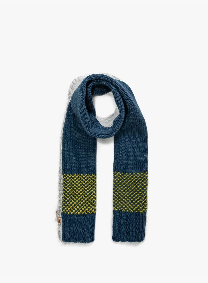 كوتون Patterned Kinitted Scarf Set