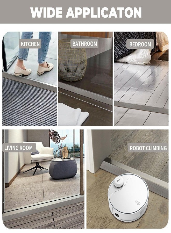 EaseThrift Floor Transition Strip Door Threshold 36 inch, 1/2'' ~ 3/5'' Threshold Ramps for Doorways, Vinyl-Transition Strip for Door Floor (Wood Grain Gray) - Image 5