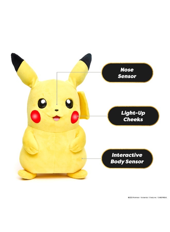Pokemon RealFX Pikachu Puppetronic | Wow Stuff | Puppet | Interactive Plush Toy | Soft Toy | 120+ Sounds & Actions | Moving Mouth, Blinking Eyes, Dual-Motion Ears, Light-Up Cheeks | Premium Gift for Kids and Adult Collectors - Image 2