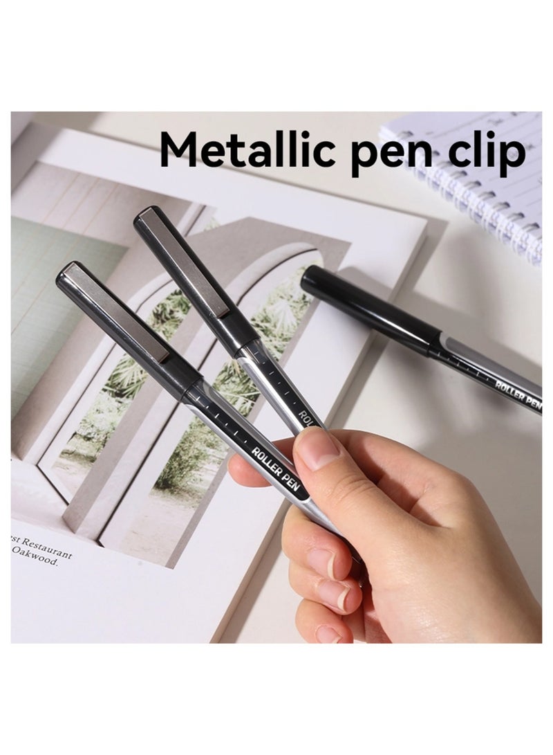 Deli 12-Piece Q657 Roller Pen With 0.5mm Needle Tip Black Ink - Image 4