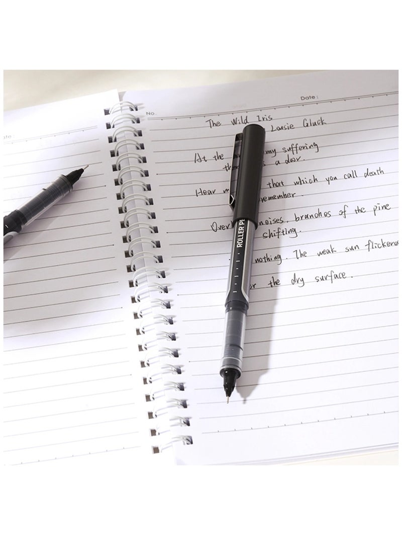 Deli 12-Piece Q657 Roller Pen With 0.5mm Needle Tip Black Ink - Image 2
