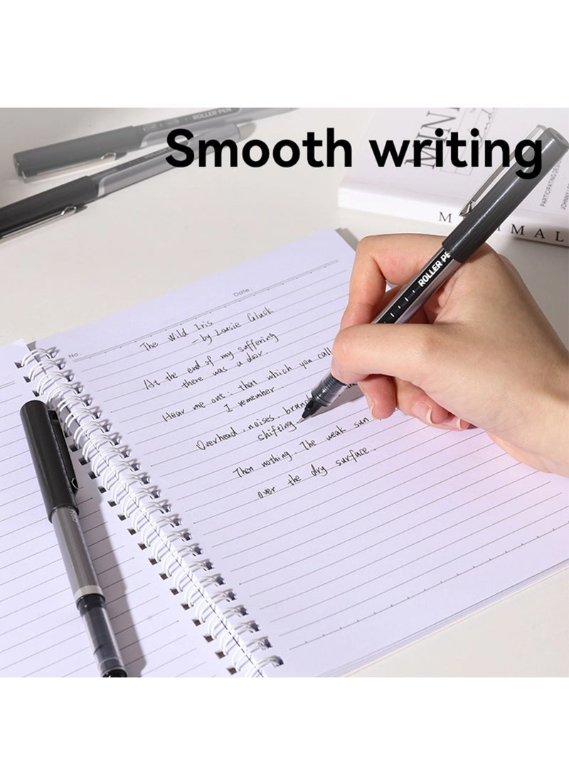 Deli 12-Piece Q657 Roller Pen With 0.5mm Needle Tip Black Ink - Image 5