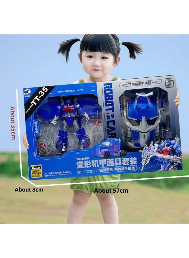 Big Gift Box Deformation Robot Mask Suit Children's Toys Education And Training Institutions Gift Points Exchange Night Market Wholesale-Color:5 Combined Transformed Number Set - Image 3