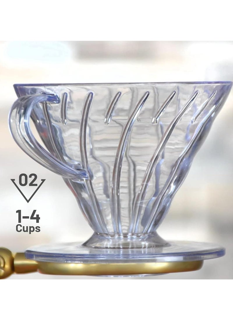 Oasisgalore V 02 60° Cone Plastic Coffee Dripper, Reusable Coffee Filter Cup for Home, Cafe, Restaurants  - Image 4