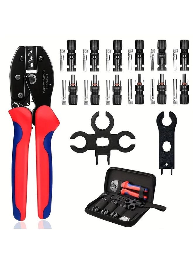 1 Set Professional Photovoltaic Wire Terminal Crimping Tool Kit With Pliers - Image 2