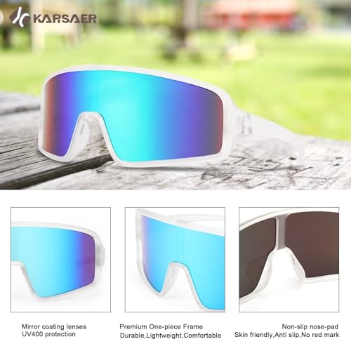 Karsaer Vision Sports Sunglasses Cycling Glasses Baseball Softball Sunglasses Unisex for Adult Youth Kids Boys Girls 8-16 - Image 4