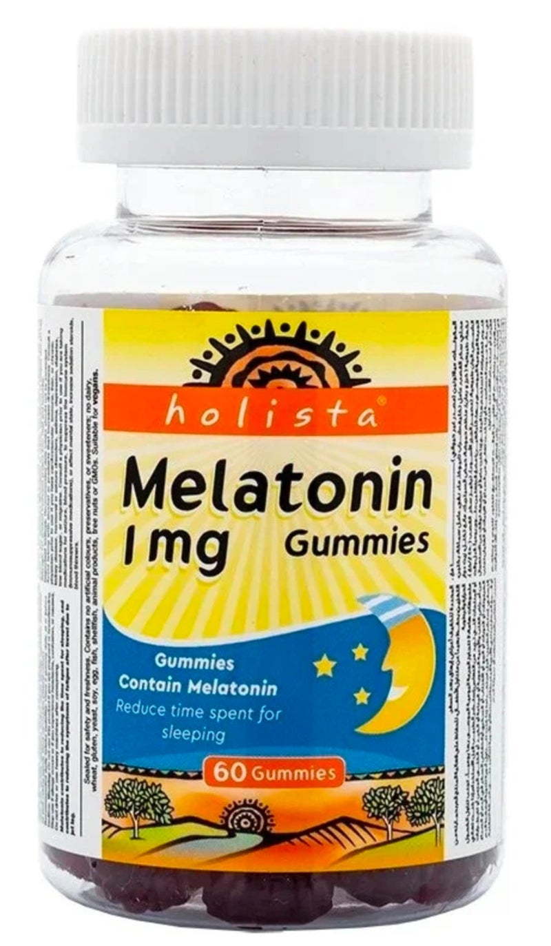 هوليستا تحتوي علكات هوليستا ميلاتونين 1 ملغ على الميلاتونين، وتقلل من وقت النوم. 60 علكة - Image 1