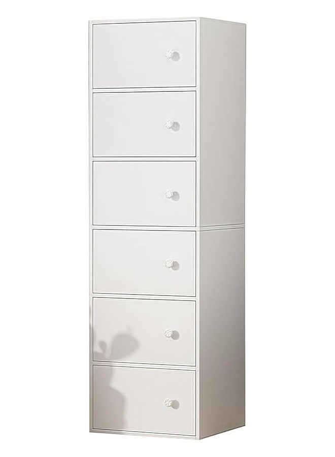 LEDIN Bookcase living room wall cabinet with door bedroom storage cabinet modern minimalist office simple floor-to-ceiling bookshelf (White, 40x30x153cm) - Image 4