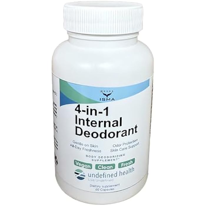 ISMA 4-in-1 Internal Deodorant – Magnesium Glycinate, Zinc Picolinate, Sage Leaf Extract & Chlorophyllin – Natural Odor Support, Internal Freshness, Vegan, Clean Formula – 60 Capsules - Image 1