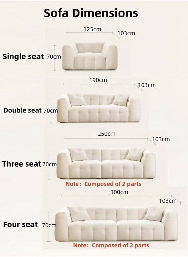 Generic - Light Luxury Style Furniture Sofa Set Beige Without Pillow - Image 1