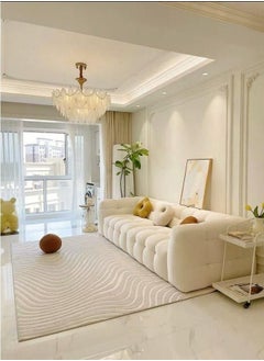 Generic Light Luxury Style Furniture Sofa Set Beige Without Pillow  - Image 5