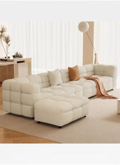 Generic Light Luxury Style Furniture Sofa Set Beige Without Pillow  - Image 4