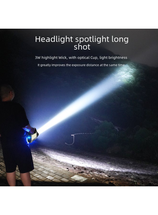 Loquat Solar Powered LED Flashlight High Brightness USB Rechargeable Portable Work Light Multi-Function Handheld Searchlight-Color:Solar Portable Lamp - Image 4