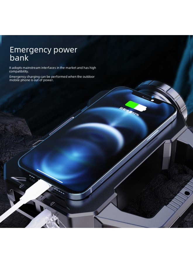 Loquat Solar Powered LED Flashlight High Brightness USB Rechargeable Portable Work Light Multi-Function Handheld Searchlight-Color:Solar Portable Lamp - Image 5