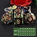 QMAY DND Dice Set Polyhedral Dice Blue Mix Blood red 7 Pcs for Dungeon and Dragons DD RPG Role Playing Games Dice with Dice Bag - Image 4