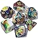 QMAY DND Dice Set Polyhedral Dice Blue Mix Blood red 7 Pcs for Dungeon and Dragons DD RPG Role Playing Games Dice with Dice Bag - Image 2
