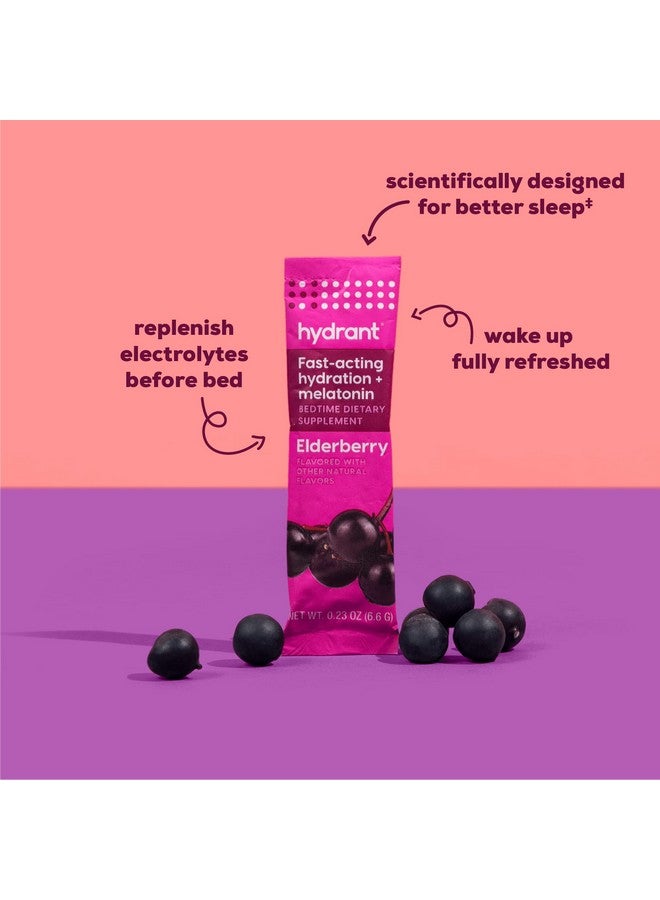 Hydrant Sleep, Individual Hydrating Rest and Recovery Powder Stick Packets with a Blend of Melatonin, L-Theanine, Magnesium, & Chamomile (Elderberry, 30 Pack) - Image 4