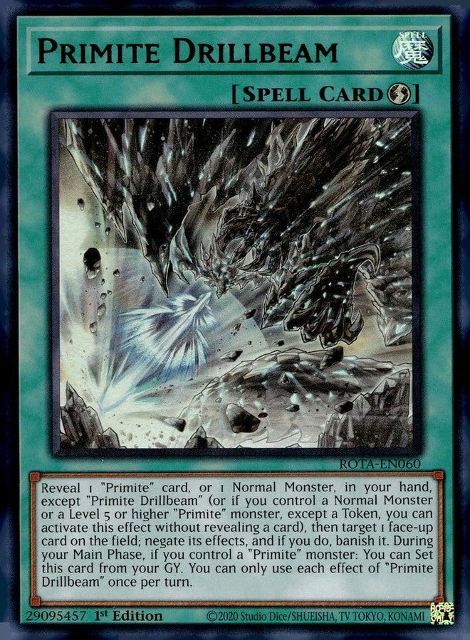 Yu-Gi-Oh! Primite Drillbeam - ROTA-EN060 - Ultra Rare - 1st Edition