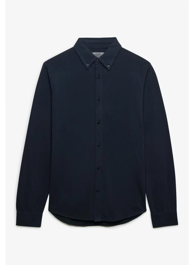 Superdry Vintage Destroy Pique Long Sleeve Shirt