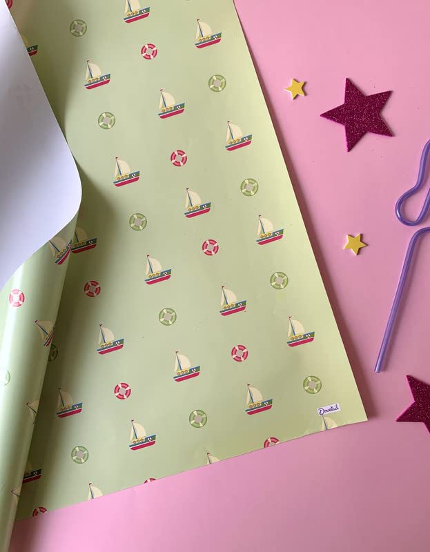 Dovetail Boat Float Kids Gift Wrapping Paper Pack of 20 Sheet - Image 5