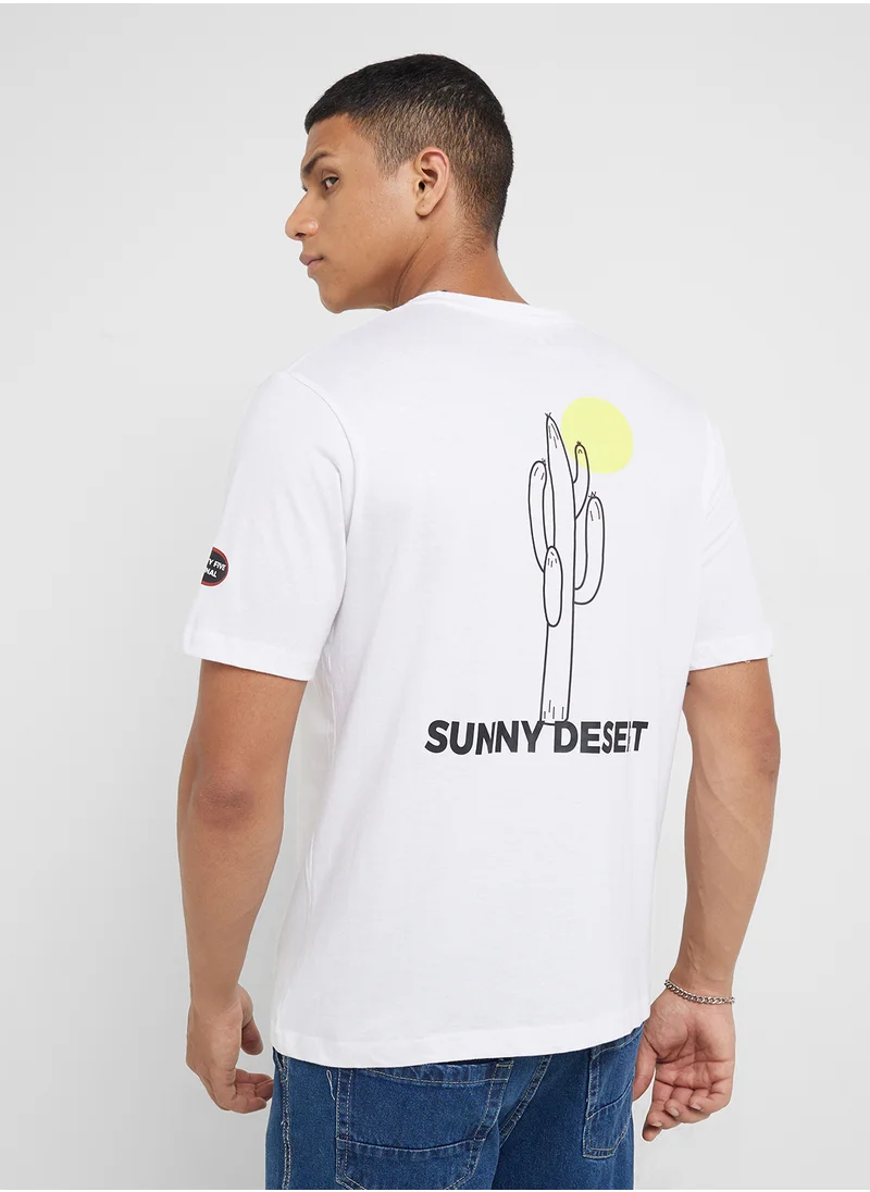 سفنتي فايف Oversized Graphic T-Shirt