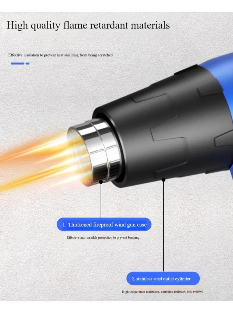 Electric Heat Gun 220 V Corded Manual Shrink Wrap Heat Gun Machine And Hot Air Adjustable Machine For Shrink Wrapping Soldering Paint Stripping  - Image 5