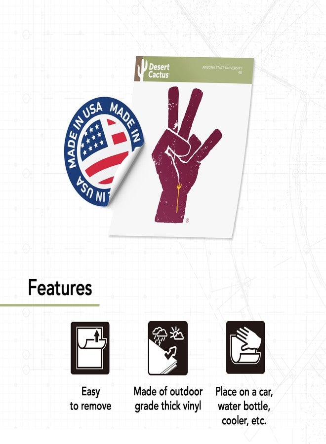 Desert Cactus Arizona State University Sticker Sun Devils ASU Vinyl Decal Laptop Water Bottle Car Scrapbook (IND 40) - Image 5