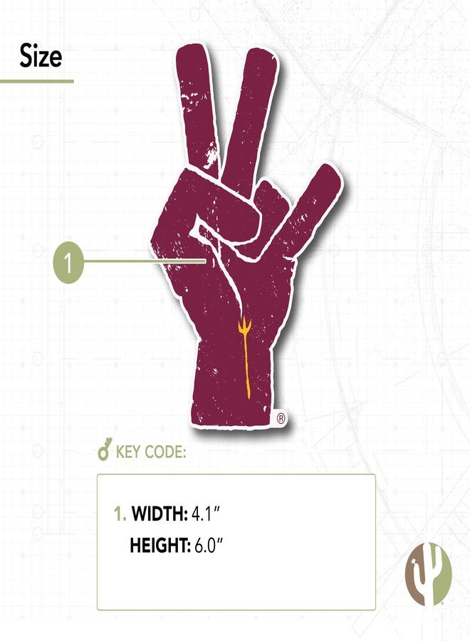 Desert Cactus Arizona State University Sticker Sun Devils ASU Vinyl Decal Laptop Water Bottle Car Scrapbook (IND 40) - Image 4