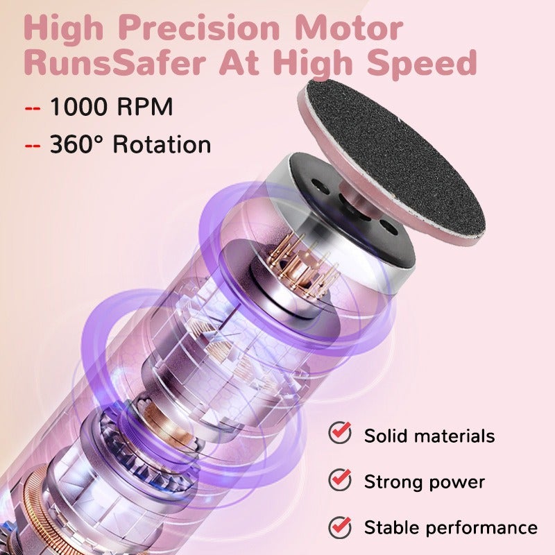 Cross-Border New Wholesale Electric Foot File Dead Skin Remover Adjustable Speed Automatic Callus Exfoliator - Image 3