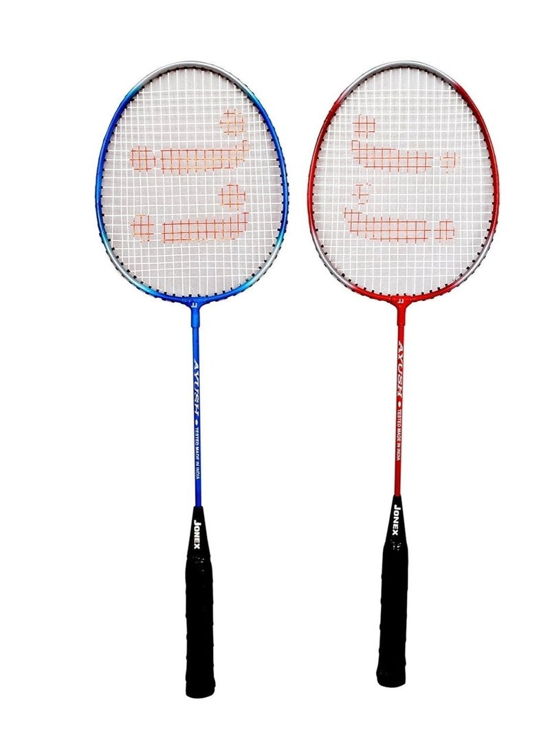 Jonex Set of 2 Ayush Badminton Racket with Cover (Assorted Colors) - Image 1
